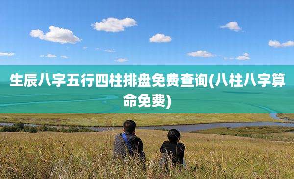 生辰八字五行四柱排盘免费查询(八柱八字算命免费)