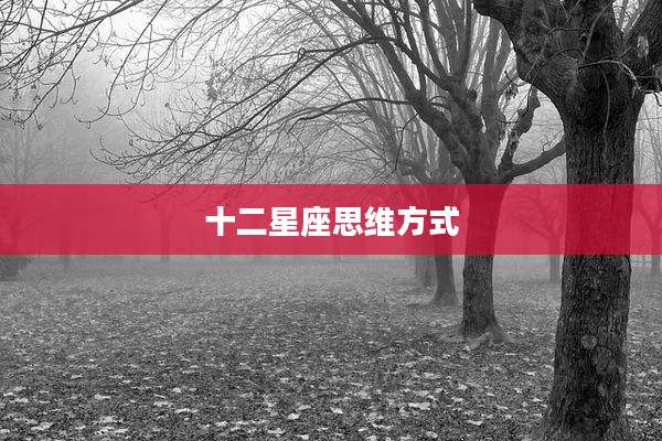 十二星座思维方式