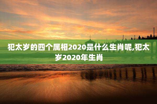 犯太岁的四个属相2020是什么生肖呢,犯太岁2020年生肖