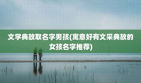 文学典故取名字男孩(寓意好有文采典故的女孩名字推荐)