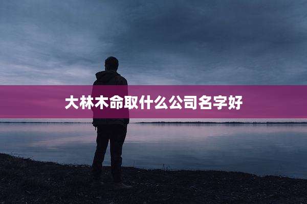 大林木命取什么公司名字好