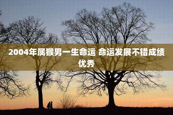 2004年属猴男一生命运 命运发展不错成绩优秀