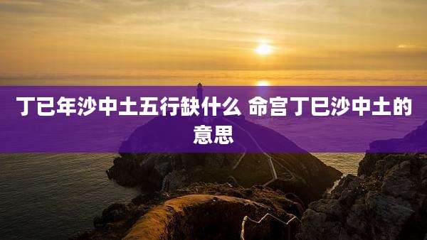 丁已年沙中土五行缺什么 命宫丁巳沙中土的意思