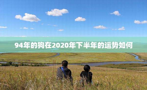94年的狗在2020年下半年的运势如何