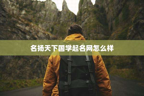 名扬天下国学起名网怎么样