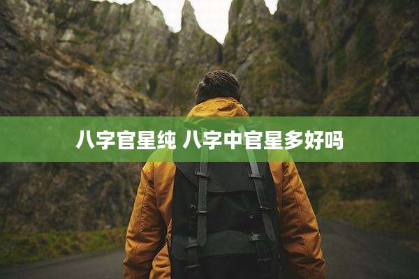 八字官星纯 八字中官星多好吗