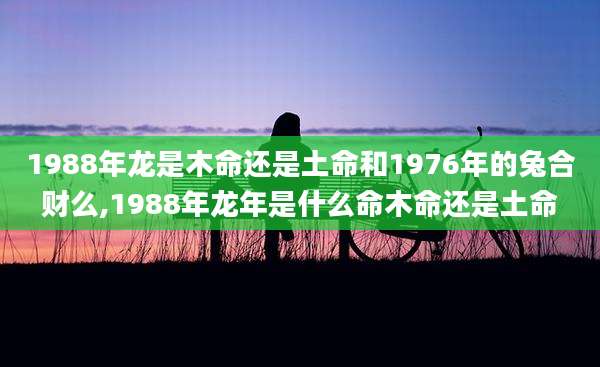 1988年龙是木命还是土命和1976年的兔合财么,1988年龙年是什么命木命还是土命