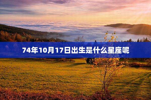 74年10月17日出生是什么星座呢