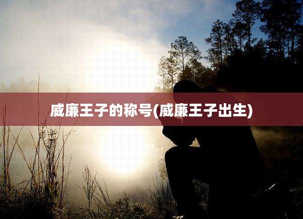 威廉王子的称号(威廉王子出生)