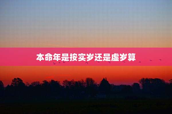 本命年是按实岁还是虚岁算