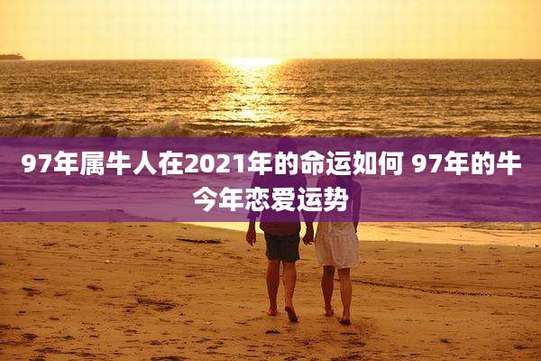 97年属牛人在2021年的命运如何 97年的牛今年恋爱运势
