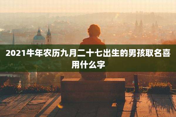 2021牛年农历九月二十七出生的男孩取名喜用什么字