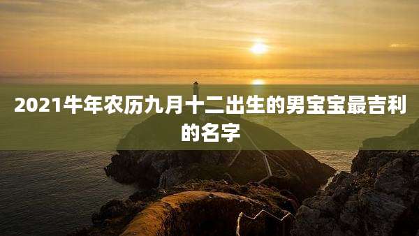 2021牛年农历九月十二出生的男宝宝最吉利的名字