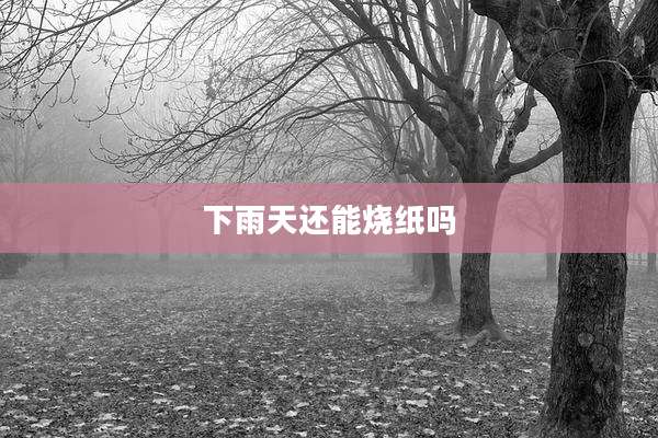 下雨天还能烧纸吗