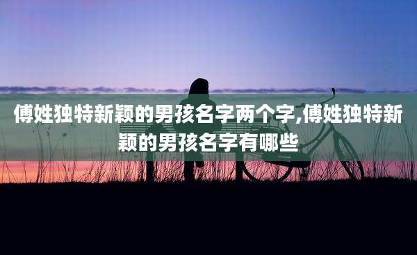 傅姓独特新颖的男孩名字两个字,傅姓独特新颖的男孩名字有哪些