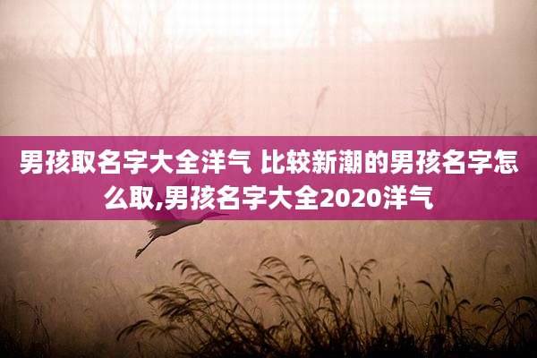 男孩取名字大全洋气 比较新潮的男孩名字怎么取,男孩名字大全2020洋气