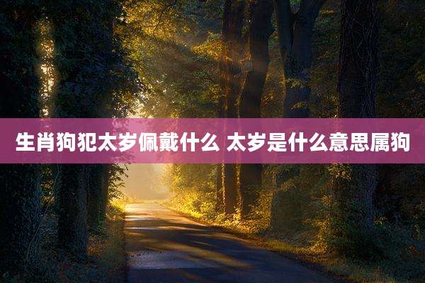 生肖狗犯太岁佩戴什么 太岁是什么意思属狗