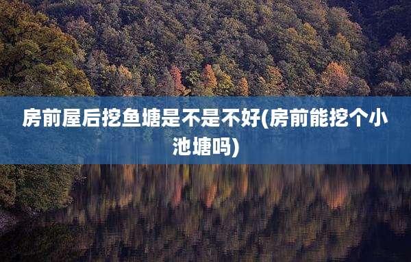 房前屋后挖鱼塘是不是不好(房前能挖个小池塘吗)