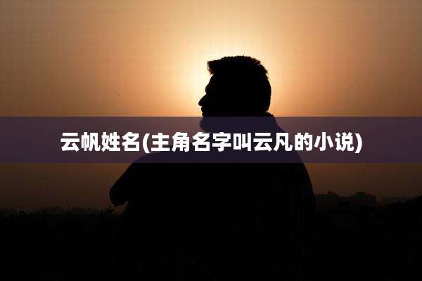 云帆姓名(主角名字叫云凡的小说)