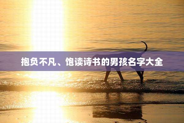 抱负不凡、饱读诗书的男孩名字大全