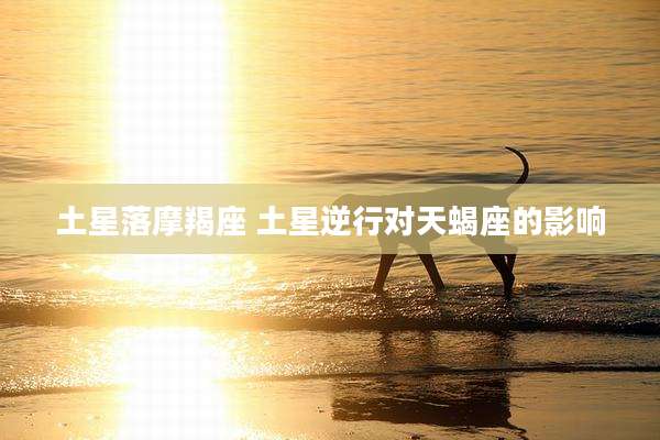 土星落摩羯座 土星逆行对天蝎座的影响