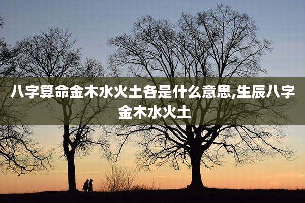 八字算命金木水火土各是什么意思,生辰八字 金木水火土