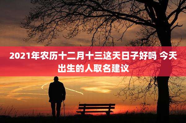 2021年农历十二月十三这天日子好吗 今天出生的人取名建议
