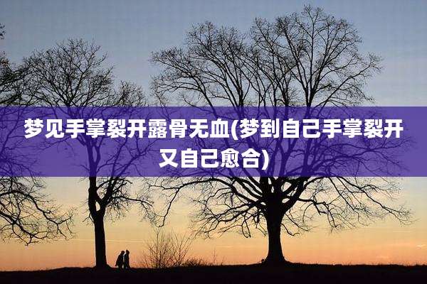 梦见手掌裂开露骨无血(梦到自己手掌裂开又自己愈合)