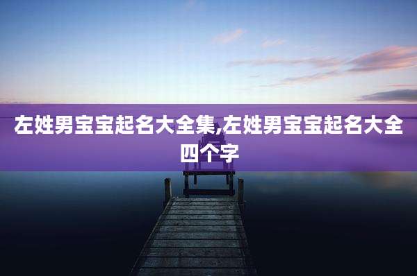 左姓男宝宝起名大全集,左姓男宝宝起名大全四个字