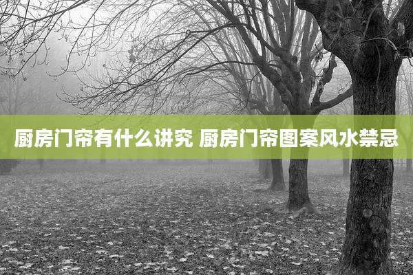 厨房门帘有什么讲究 厨房门帘图案风水禁忌