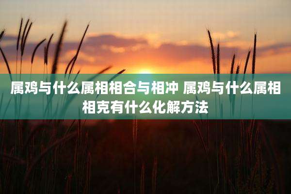 属鸡与什么属相相合与相冲 属鸡与什么属相相克有什么化解方法