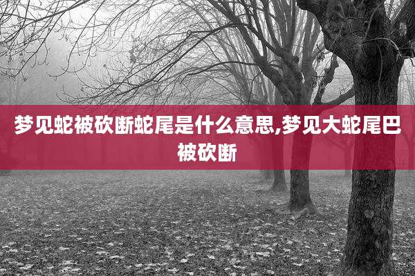 梦见蛇被砍断蛇尾是什么意思,梦见大蛇尾巴被砍断