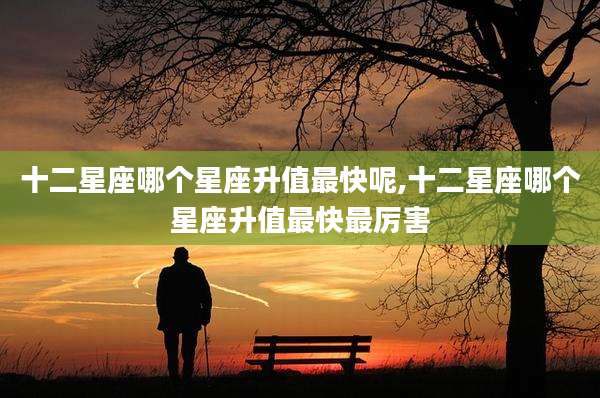十二星座哪个星座升值最快呢,十二星座哪个星座升值最快最厉害