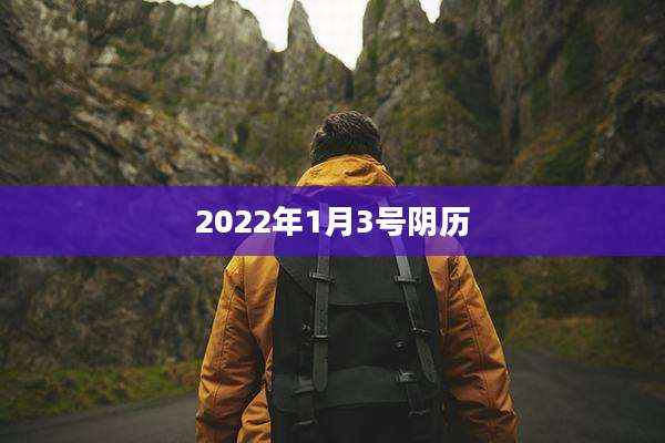 2022年1月3号阴历