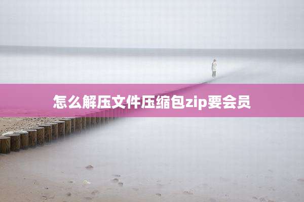 怎么解压文件压缩包zip要会员