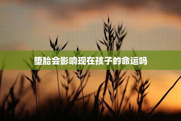 堕胎会影响现在孩子的命运吗