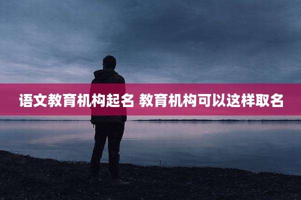 语文教育机构起名 教育机构可以这样取名