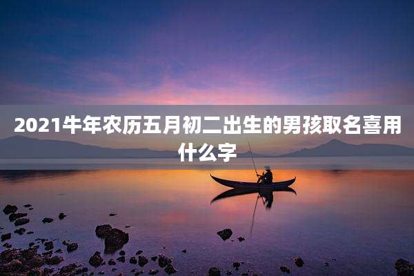 2021牛年农历五月初二出生的男孩取名喜用什么字