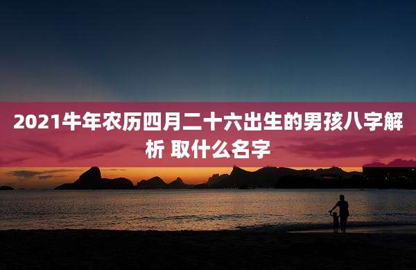 2021牛年农历四月二十六出生的男孩八字解析 取什么名字
