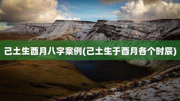己土生酉月八字案例(己土生于酉月各个时辰)