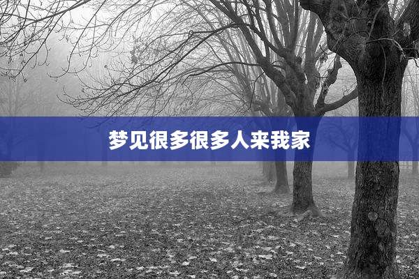 梦见很多很多人来我家