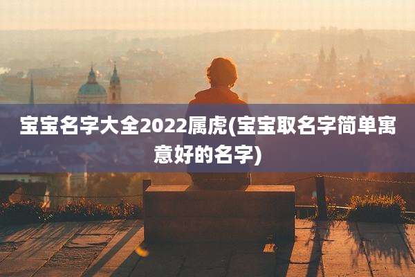宝宝名字大全2022属虎(宝宝取名字简单寓意好的名字)