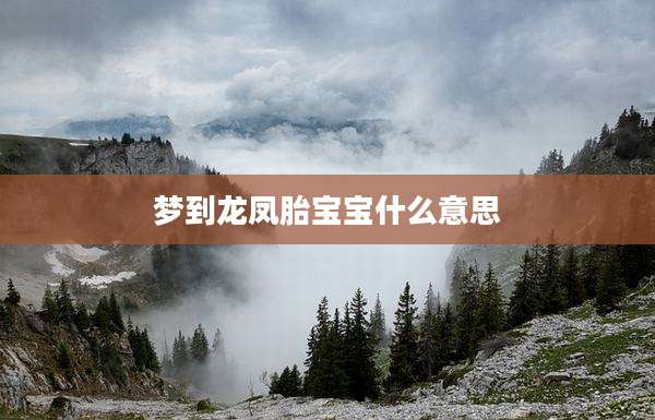 梦到龙凤胎宝宝什么意思