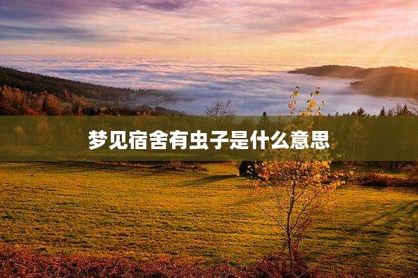 梦见宿舍有虫子是什么意思
