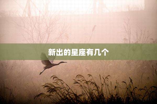 新出的星座有几个