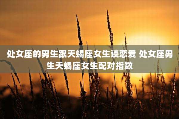 处女座的男生跟天蝎座女生谈恋爱 处女座男生天蝎座女生配对指数