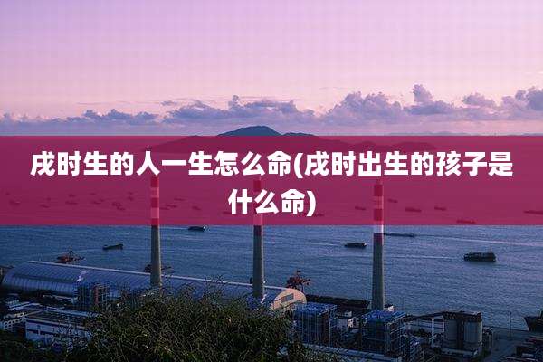 戌时生的人一生怎么命(戌时出生的孩子是什么命)