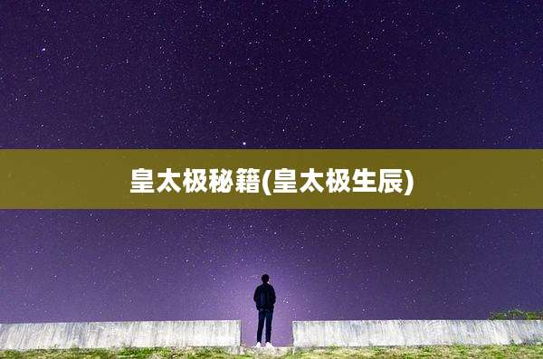 皇太极秘籍(皇太极生辰)
