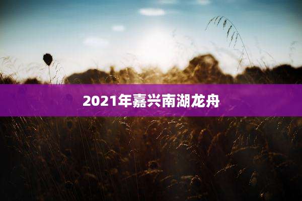 2021年嘉兴南湖龙舟