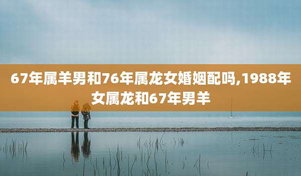 67年属羊男和76年属龙女婚姻配吗,1988年女属龙和67年男羊